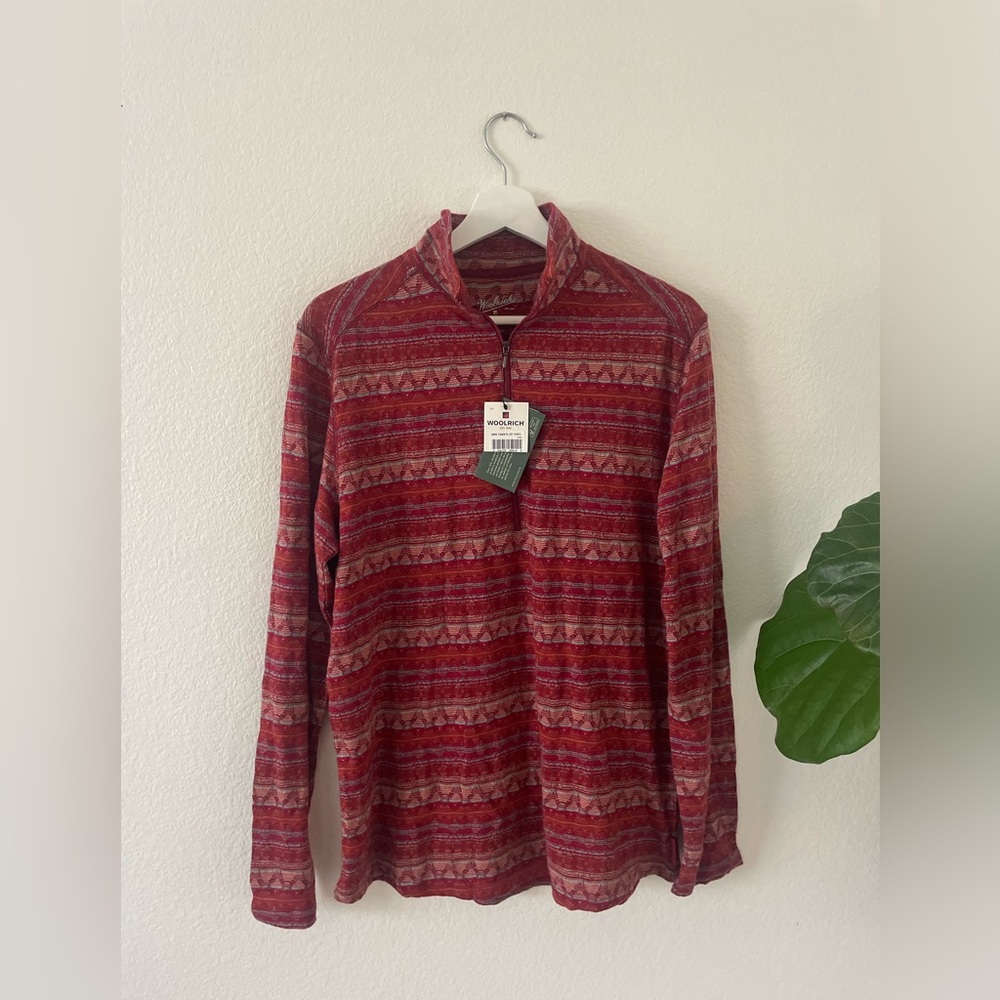 Woolrich women’s long sleeved 1/4” zip pull over‎ NWT